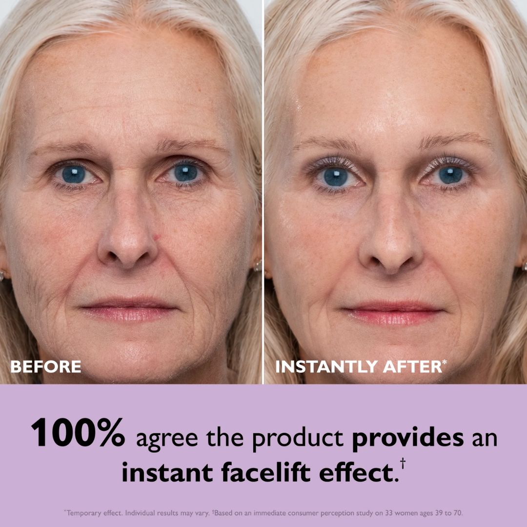 Woman using Instant Firming Face Tightener