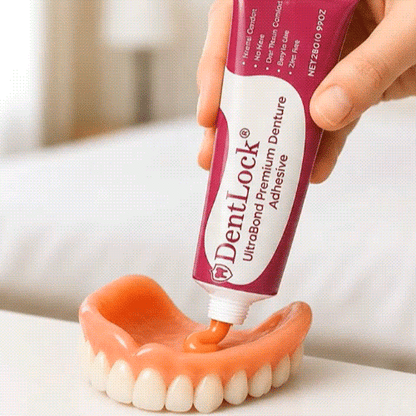 DentLock® UltraBond Premium Denture Adhesive 🔥 FDA Certified (Clinically Proven 4-Day Hold for Secure, Comfortable & Zinc-Free Denture Fit 🦷)