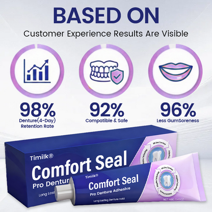 LIMITED SPECIAL OFFER 🔥 Timilk® Comfort Seal Pro Denture Adhesive🦷💜