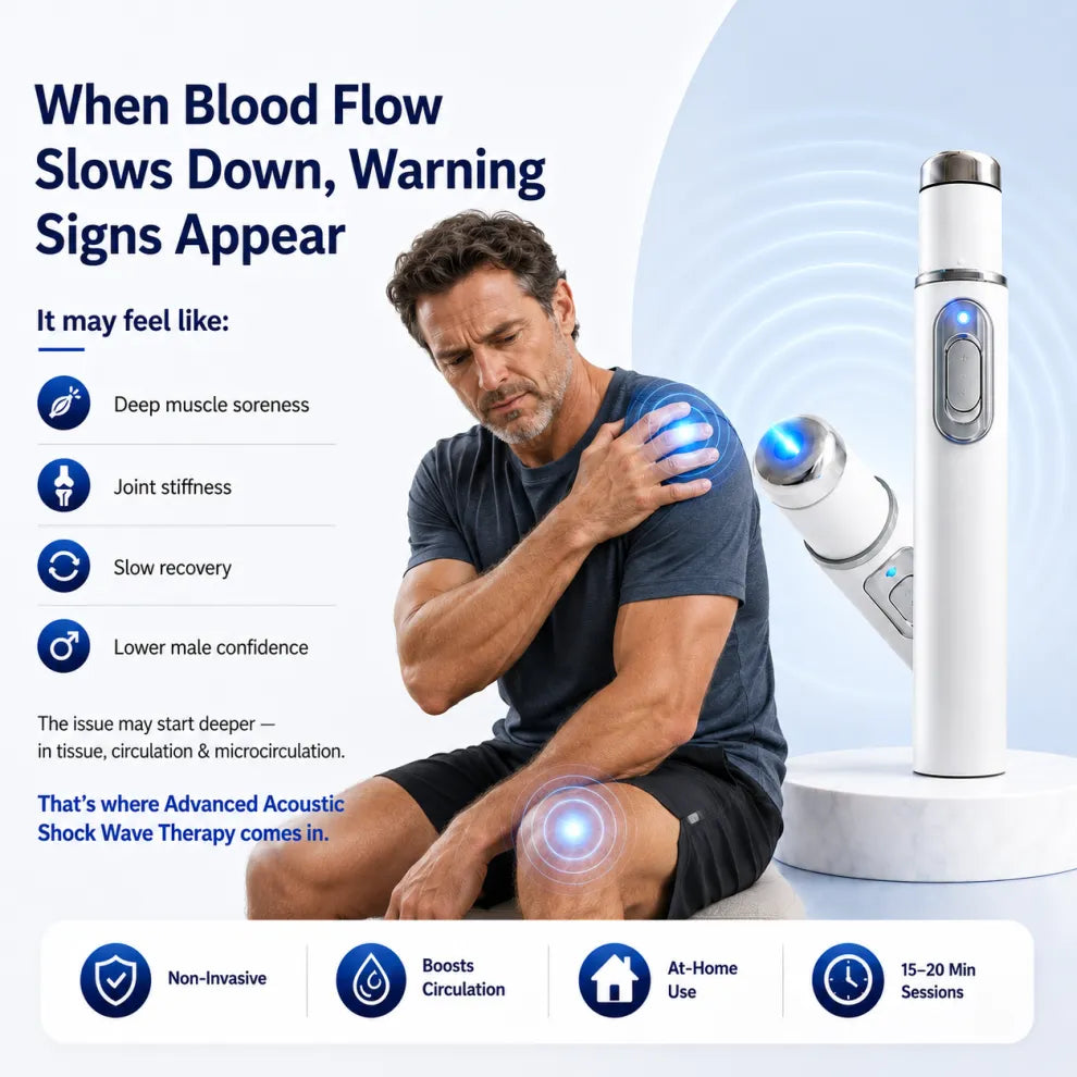 Ultrasonic Shock WaveTherapy Massager--Restore Circulation.Relieve Deep Pain.Rebuild Male Confidence.