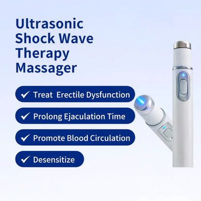 Ultrasonic Shock WaveTherapy Massager--Restore Circulation.Relieve Deep Pain.Rebuild Male Confidence.
